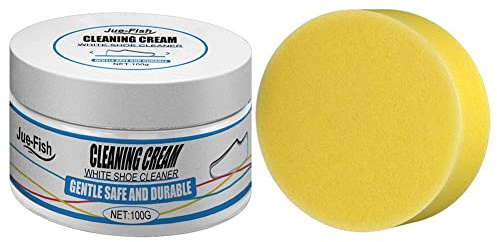 Wmool White Shoe Cleaning Cream, Shoe Stain Remover for White, Shoe Cleaner for White Sneaker, Shoes Whitening Cleansing Gel, Stain Cleansing Cream for Shoe