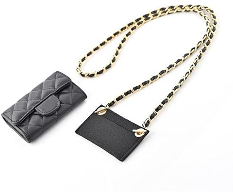 LinerLink Conversion Kit (Insert+Chain) for Chanel Card Holder Wallet On Chain. Gold, 100cm.