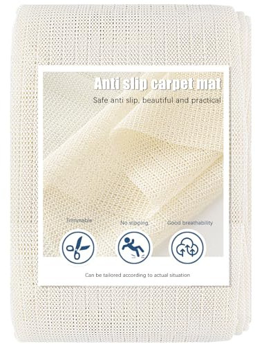 Atliberswo Antirutschmatte für Teppich, 200x300cm Teppichunterlage,PVC-Teppichgreifer Antirutschmatte, Schneidbar Teppich Antirutschunterlage für Zuhause, Büro, Auto, Palette, Regal, Fitness