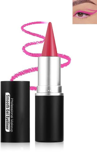Gel Eyeliner Creme Waterproof Rose Clair, Couleur Longue Durée, Lisse et Mat Crayon Yeux sans Bavure, Bâtons de Peinture pour le Visage Très Pigmentés, Cadeau Maquillage Femme pour les Yeux, Vegan-06