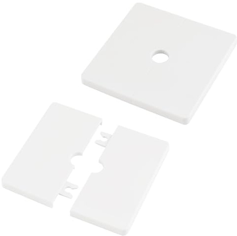 UFURMATE 2 piastre quadrate in plastica per cavi, in ABS, autoadesive, accessori decorativi per rubinetto, diametro 12 mm