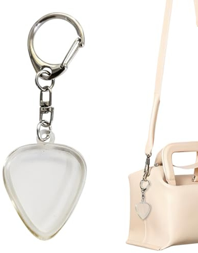 Portátil Llavero Soporte Púas Guitarra - Funda Transparente en Forma de Corazón para Exhibir Púas,Accesorio Musical Transparente Para Almacenamiento De Plectros Para Músicos Aficionados Y Profesionale