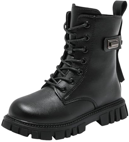2026 - Botas de invierno para mujer, zapatos de moda con suela gruesa para bebé, suaves y altos, Black, 34 EU