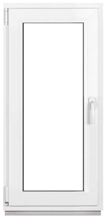 Framex Ventana Premium Para Sótano - Ventana de PVC Blanca de 500 x 1200 mm (Ancho x Alto) - 50 x 120 cm (Ancho x Alto) con Doble Acristalamiento, Cristal Transparente - de Apertura Izquierda DIN