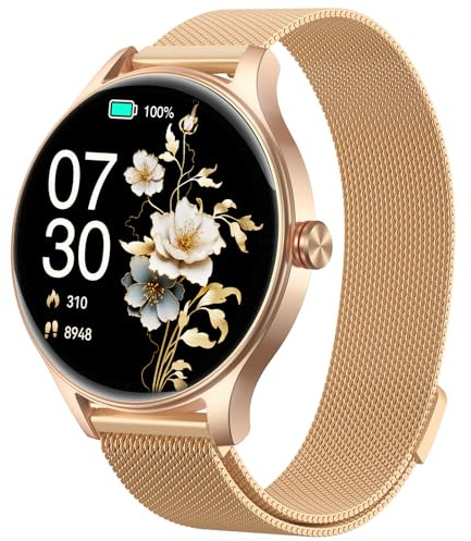 Montre Connectée Femme avec Appel Bluetooth, 1.57 AI Smartwatch avec Fréquence Cardiaque/SpO2/Sommeil Montre, 3ATM étanche 120+ Modes Sport, Fitness Podomètre Compatible pour Samsung Android iPhone