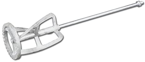 DEWEPRO® Universal Rührquirl - Allround Rührstab mit gezacktem Polyamid-Kopf ø125x600mm Universalrüher M14-Gewinde, Rührquirl zum Verrühren von Farben und feinkörnigen Klebstoffen