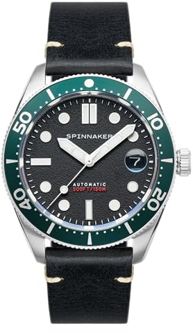 Spinnaker Mens 40mm Croft Mid Size Automatic Nomad Watch with Genuine Leather Srap SP-5100-02