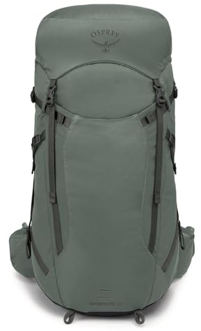 Osprey Sportlite Unisex Hiking Backpacks - Minimalist and lightweight design - Airscape backpanel - Water bottle pockets - Hipbelt - Bluesign approved materials,Pine Leaf Green,30 L