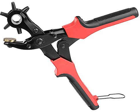 6 Sized 9 inch Heavy Duty Leather Hole Punch Hand Pliers Belt Professional
