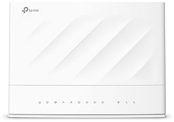 Tp-Link Vx230V Modem Router Fr Vdsl/Adsl, Dual-Band Wi-Fi 6 Ax1800Mbps, Profil Vdsl2 35B, Voip, 4 Gigabit-Ports, DSL-Anschluss, Fxs, Weiß