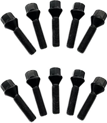 Simoni Racing Kit 10 bulloni Ruote Chiave 17 M14x1.5 Lunghezza 50 mm Testa conica Colore Nero