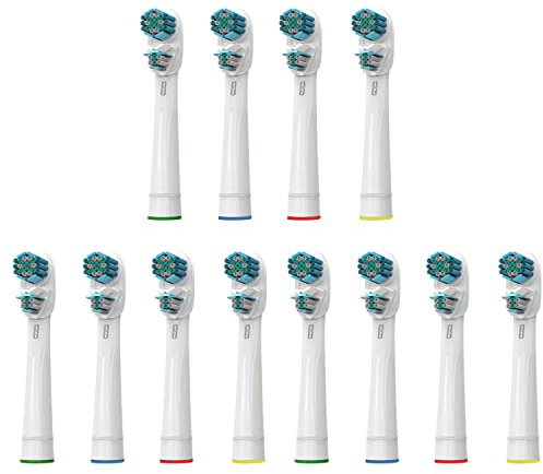 Lot de 12 têtes de brosse à dents de rechange pour brosse à dents électrique Oralb Dual Clean, générique, compatible avec brosse à dents électrique Oralb Braun