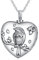 WINNICACA Urnen Kette für Asche 925 Sterling Silber Herz Anhänger zum Befüllen Rotkehlchen Halskette Urne Denkmal Andenken Schmuck für Unisex