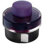 LAMY T52 Tinte dark lilac 50ml - Tintenglas mit Tintensammelbecken - Standfuß aus Kunststoff mit Löschpapierrrolle