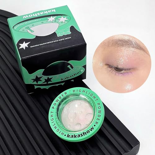 NATOSU Highlighter Powder Stick, Glitter Patting Powder, Body Glitter Highlighter Patting, Lunar Glow Highlighter, Fairy Highlighter Powder Stick, Body Lightening Shimmer Sparkle