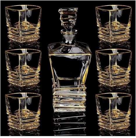 Rödvinkaraff, kristallkaraff för vin, Karaff Karaff Vinkaraff Karaff och glasset Tumbler Crystal med 6 kristallglaskoppar