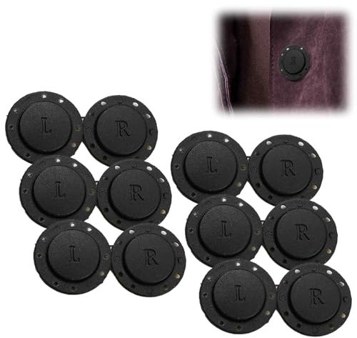 Magnetische Knopf Magnet,Druckknöpfe Magnetisch zum Annähen, Schwarz Durchmesser 26mm 6 Paare,Druckknöpfe zum Annähen, Nähen Basteln Kleidung Tasche Sammelalben,DIY Nähen Basteln Nähzubehör