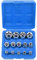 Piashow Set di chiavi a bussola Torx da 14 pezzi, 1/2, 1/4, 3/8, E4, E5, E6, E7, E8, E10, E11, E12, E14, E16, E18, E20, E22, E24 con scatola di conservazione (blu)