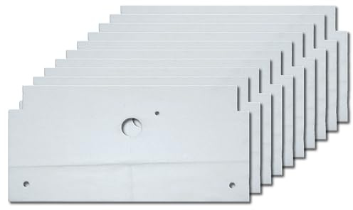 10 x filterdukar för Bosch Siemens Constructa filter torktumlare värmepumpstork, filtermatta, kondenstork, 292 x 142 x 1 mm luddfilter 12022801