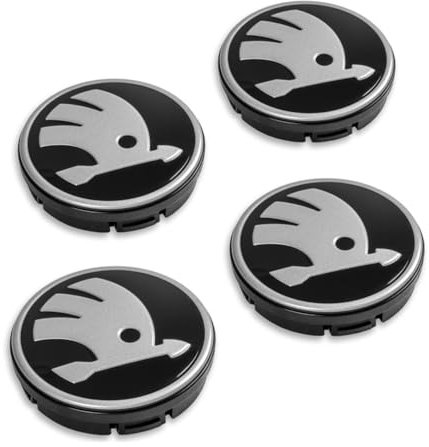 Skoda 5LA071213D Radzierkappen 4X Nabenkappen Felgendeckel Radnabenkappen Radkappen *** Kompatibilität VOR dem Kauf prüfen! ***