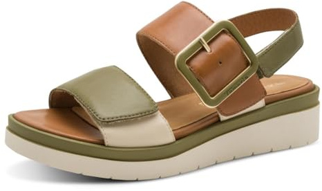 Tamaris Comfort dam kil/platt sand multijusterbar kilsandaler, SAGE Comb, 40 EU