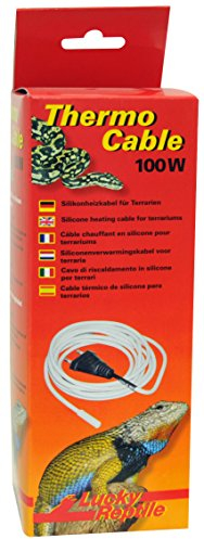 Lucky Reptile Thermo Cable - 100 W Heizkabel für Terrarien - 10 m Kabel mit 1,5 m Kaltzuleitung - schnelle Aufheizung & gleichmäßige Wärme - Silikon Heizkabel wasserdicht - Terrarium Zubehör
