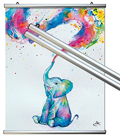 Close Up Klemmleisten - 2 Posterleisten/Posterschienen/Plakatleisten - Aluminium -Silber - 40 cm