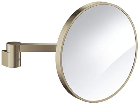 GROHE Selection | Essentials - Kosmetikspiegel | 7-fache Vergrößerung ; verdeckte Befestigung | nickel gebürstet | 41077EN0