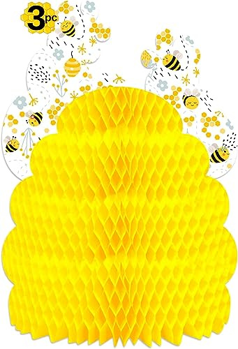 Beehive Table Centerpiece Decorations For Birthday Parties, Baby Shower and More