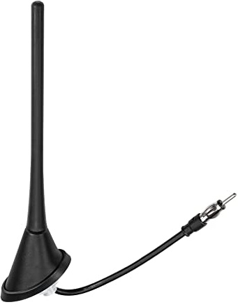 Eightwood Car Stereo AM FM Radio Antenna, Universal Roof Mount Antenna Replacement with Mount Base DIN Plug Connector for Vehicle Car Truck Stereo Receiver Head Unit FM HD Radio