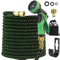 Expandable Garden Hose Pipe Spray - Flexible Lightweight Magic Hose with 3/4, 1/2 Fittings Garden Hose Pipe 10 Modes Function Water Spray Gun Watering Long Hose for Gardening Plants (100ft/30m)