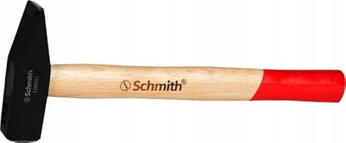 Schmith martello da fabbro 1000 g con manico in legno ergonomico, acciaio al carbonio forgiato e temprato, ideale per lavori di costruzione e ristrutturazione, robusto ed equilibrato