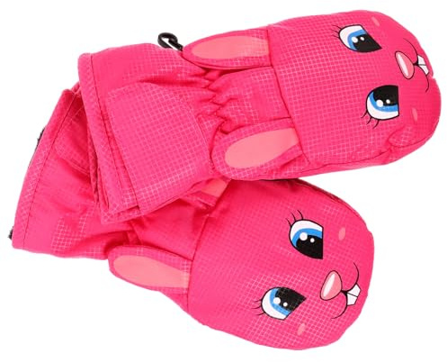 WESIEVYA 1pair Boy Girl Ski Mittens Insulated Gloves for Boys Girls Non- Thermal Outdoor for Cycling Snowboarding and Sports Ages Bunny