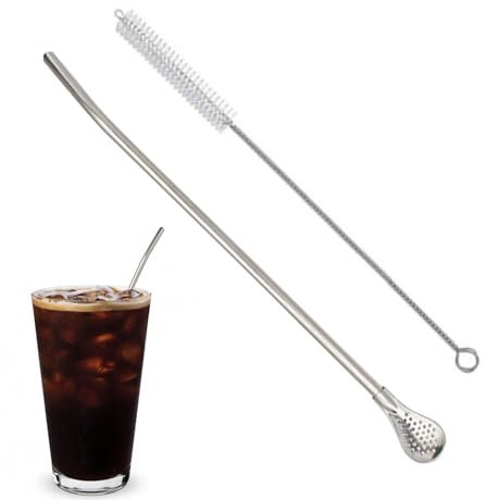 Cucchiaio per cannucce – cucchiaio di paglia rimovibile | cucchiaio per cannuccia | cannucce filtro per bere – cannucce per bevande versatili | Ideale per cocktail, smootheie e tè