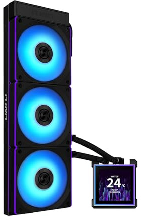Lian Li HydroShift II LCD-S-360 CL-Liquid CPU Cooler-Black-HS2LCDS36CB | 3.4 Hot-Swappable IPS LCD, 3x CL120 ARGB Fans, Slim Radiator, Cleaner Tube Routing, LGA 1851/1700, AM5/AM4 (HS2LCDS36CB)