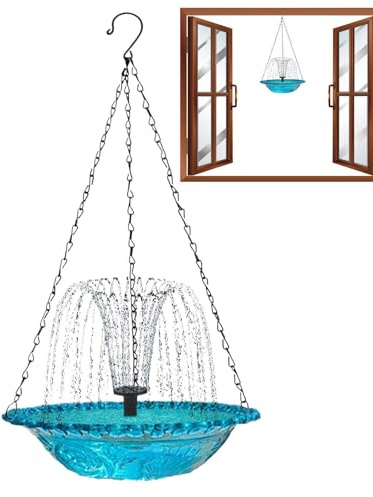 Fuentes Solares para Baños de Aves | Alimentador de Agua en Cascada con Energía Solar - Fuente Exterior para Pájaros en Patio | para Jardín Patio Balcón, Baño y Alimentación de Aves, Observación y Pai