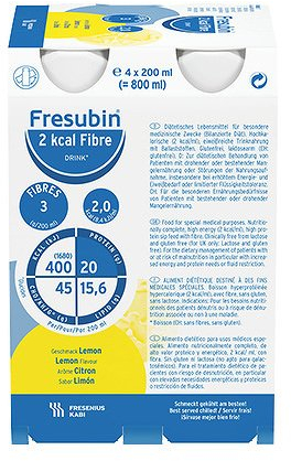 Fresenius Kabi Fresubin 2 kcal fibre Drink Lemon Trinkflasche, 24 x 200 ml, 1er Pack (1 x 5,5 kg)