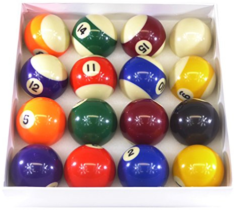 Billiard Pro Billardkugel-Set, Unisex, 2 Zoll, Rot und Gelb