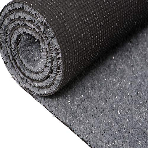 Carpeto Rugs Erba Sintetica per Esterno Drenante - Prato Sintetico da Esterno Drenante - Tappeto Erba Sintetica per Esterno Rotolo - Grigio - 300 x 130 cm