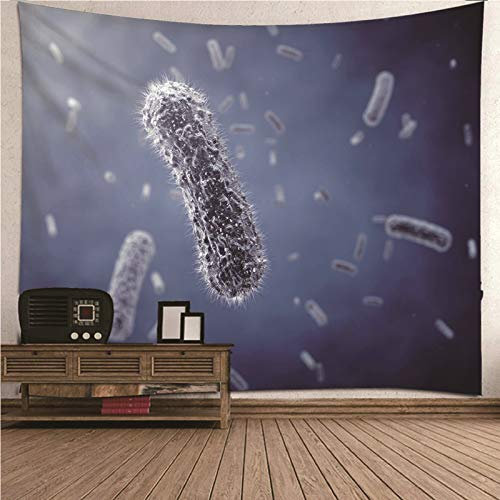 Banemi Psychedelischer Wandteppich, Dekostoff Gobelin Grau Bakteriell Polyester Wandteppich Wanddeko für Wohnzimmer 200x200CM