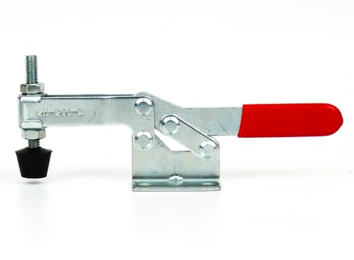 INGDAUM® 1 Stück GH-201C Waagerechtspanner Einstellbare Kniehebelspanner Schnellspanner Knebelklemme für Vorrichtungsbau, Montage, Maschinenbau, Holztechnik (1, GH-201C (182 kg))