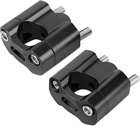 Elevadores de Manillar de Motocicleta de 22 Mm, Elevadores de Manillar de Motocicleta Universales de 22 Mm, Vástagos y Piezas de icleta, par de Abrazaderas de Montaje de (Negro)