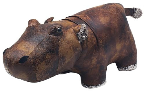 Lesser & Pavey Door Stops Hippo Doorstop Brown for Home & Office | Stylish Wedges & Stoppers for Bedroom & Living Room | Reliable and Decorative Door Stops for Indoors & Outdoors Floors