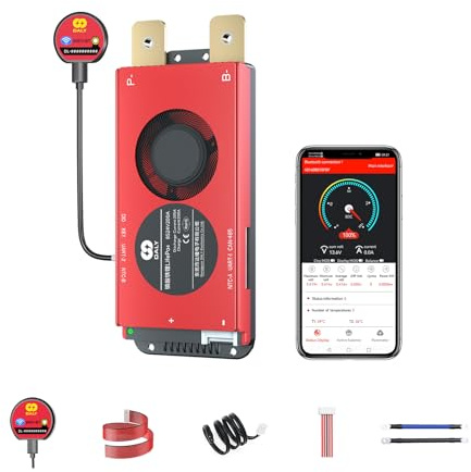 DALY Smart 8S BMS 24V mit WiFi Modul und CAN 485 Kommunikationsschutzplatine für LifePO4 Lithium Akkupack (8S 24V Smart BMS+RS485+CAN+WiFi Modul，200A)
