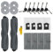 Laimaiou Kit d'accessoires pour dreame L40 Ultra / X40 Ultra Complete/Mova P50 Pro Ultra Robot Aspirateur 20 Packs 2 Brosses principales, 4 Filtres, 6 Brosses latérales, 4 Serpillières, 4 Sacs