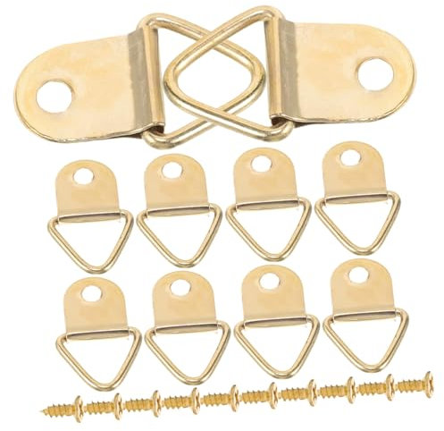 AUTSUPPL 100 Stück Bilderrahmenhaken Metall Dreieckiger Aufhänger Mit Schrauben Für Fotos Gemälde Wandmontage Kunstdekoration