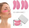 Andibro 2 Paar Eye Pad Mask,wiederverwendbare Augenpads, Silikon Augenklappen Umweltfreundlich Eye Pads mit Augencreme Applikator aus Metall Augenringe Entfernen Reduziert Falten feine Linien