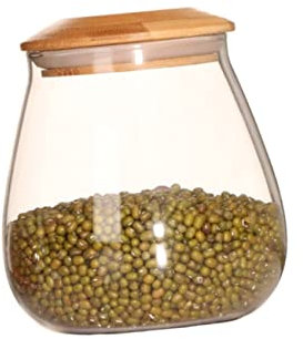 Mikinona Tarro Para Guardar Hongos De Vidrio Recipiente Hermético Para Almacenar Alimentos Para Té y Café