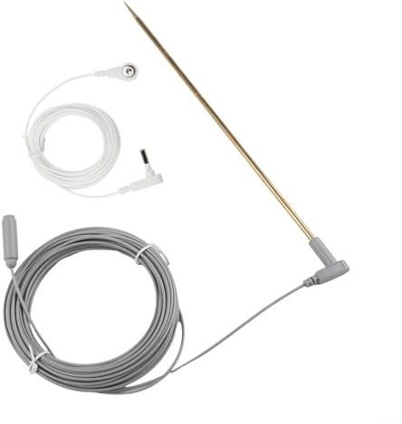 Koppar jordningsstång kit med 16 m jordtråd jordanslutningskabel för jordmattor dynor ark möbler 30 cm längd stång med dubbla trådar säker ledande anslutning