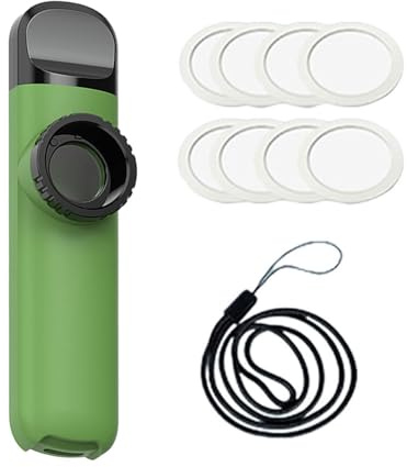 RCGOFOLLOW Bärbar musikflöjt Kazoo För Presenter för vuxna Kazoo med fem flöjtmembran Förbättrar musikalisk kreativitet och nöje Med fem membran för musikälskare , Grön , 10.8x2.5x2 cm